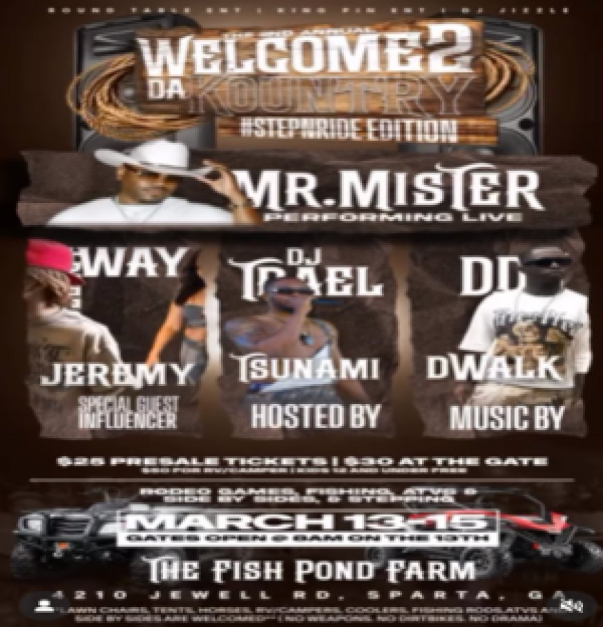 Welcome 2 Da Kountry” Field Party & Trail Ride #TheStep’NRideEdition